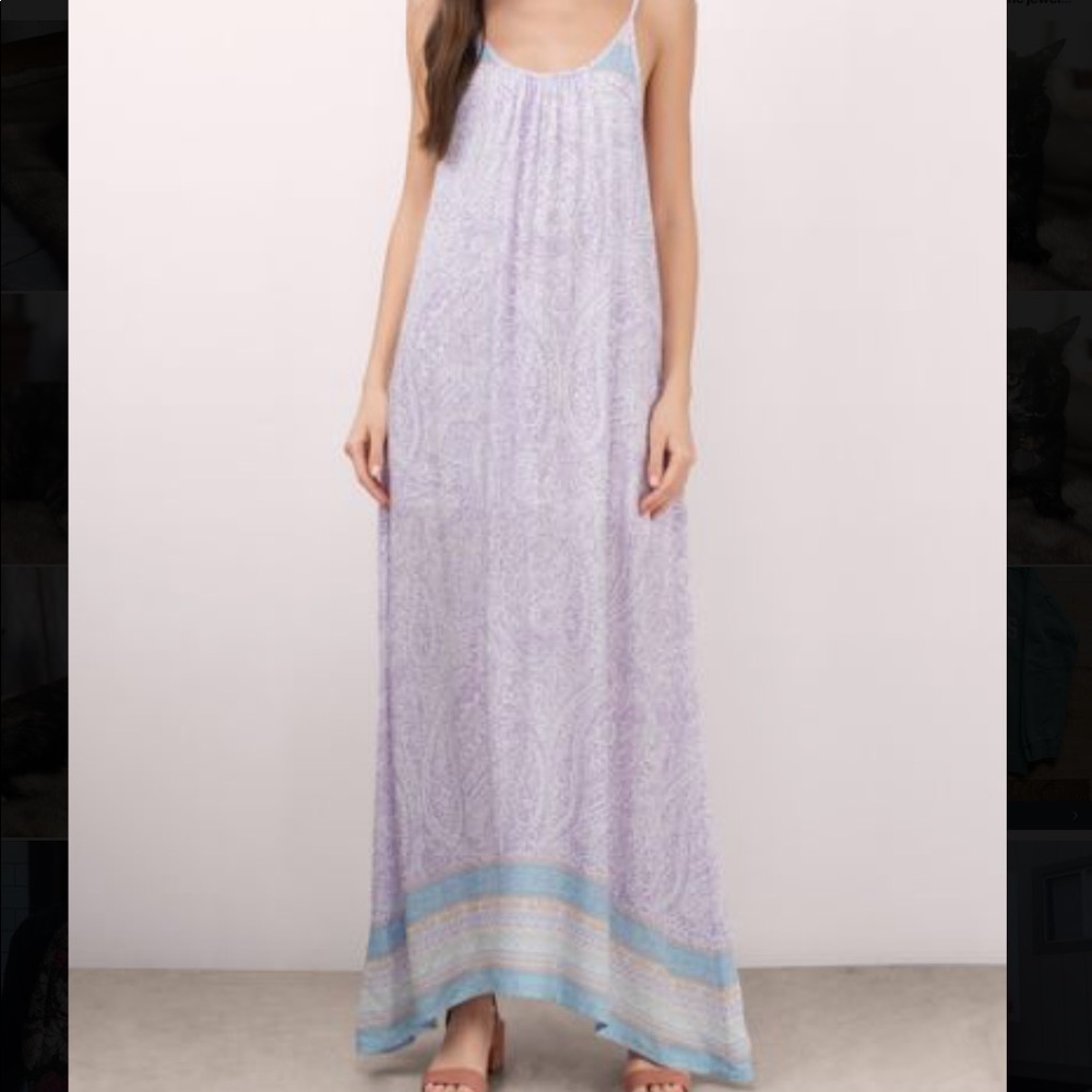 TOBI purple patterned maxi dress - Picture 1 of 5
